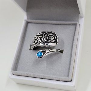 COPY - Sterling Silver Floral Spoon Ring